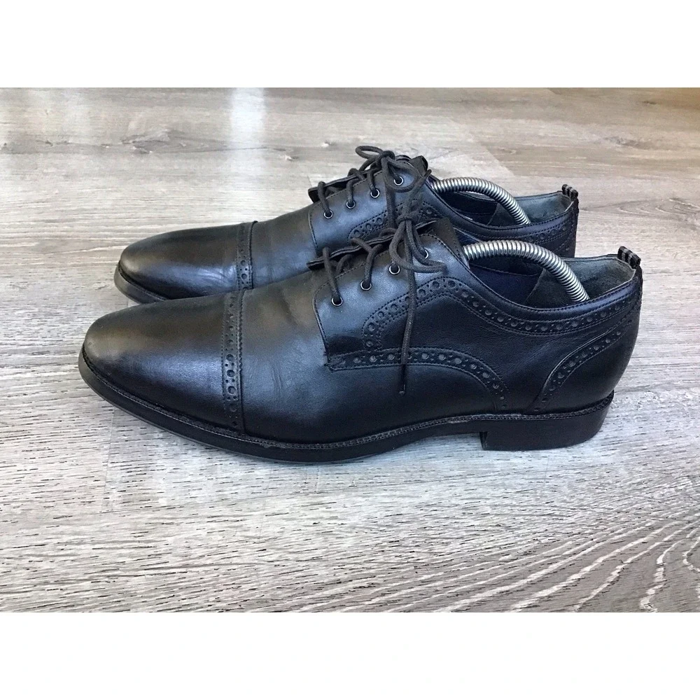 Cole Haan Jefferson 2.0 Grand Cap Toe Derby Black Leather Size 10.5 M C30098